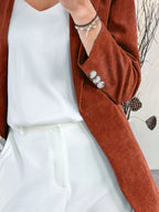 Corduroy Lapel Collar Casual Blazer (9)