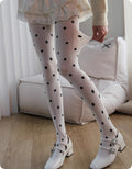 Autumn-wearing Velvet White Polka Dot Tights variant CJWZ265066701AZ