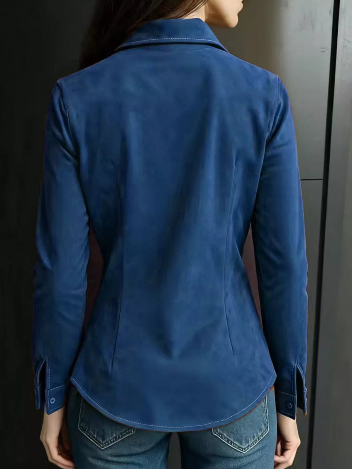 Suede Button-down Shirt (10)