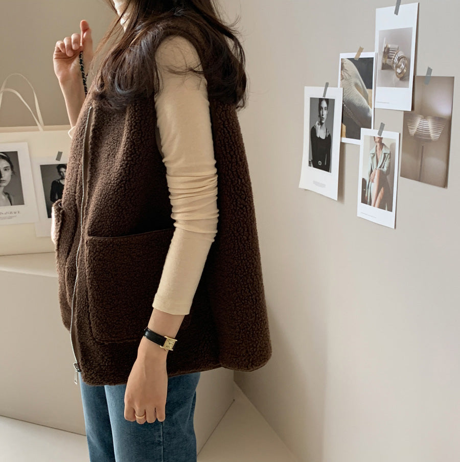 Lamb Wool Vest Jacket photo 2