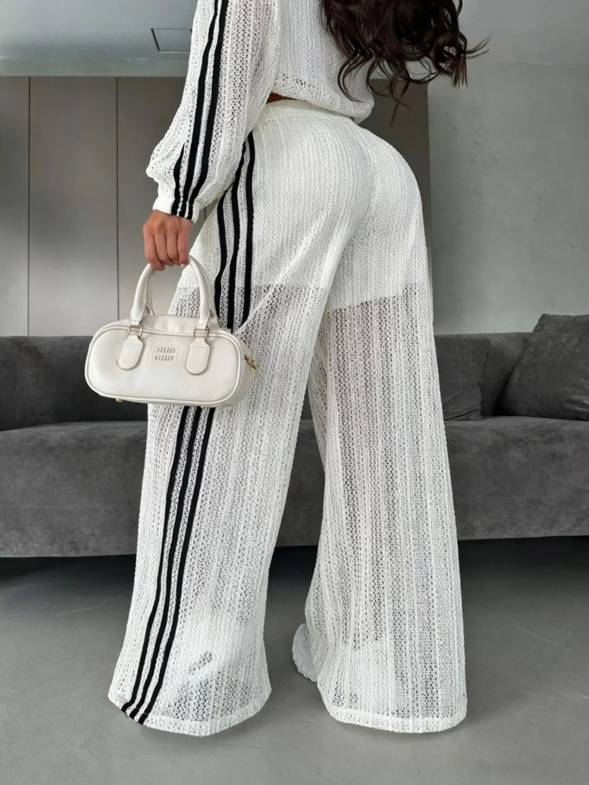 Side Stripes Zip Up Top Pants Set (10)