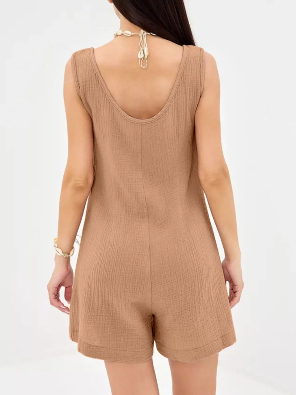 Casual Button-down Sleeveless Romper (21)