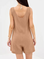 Casual Button-down Sleeveless Romper (21)