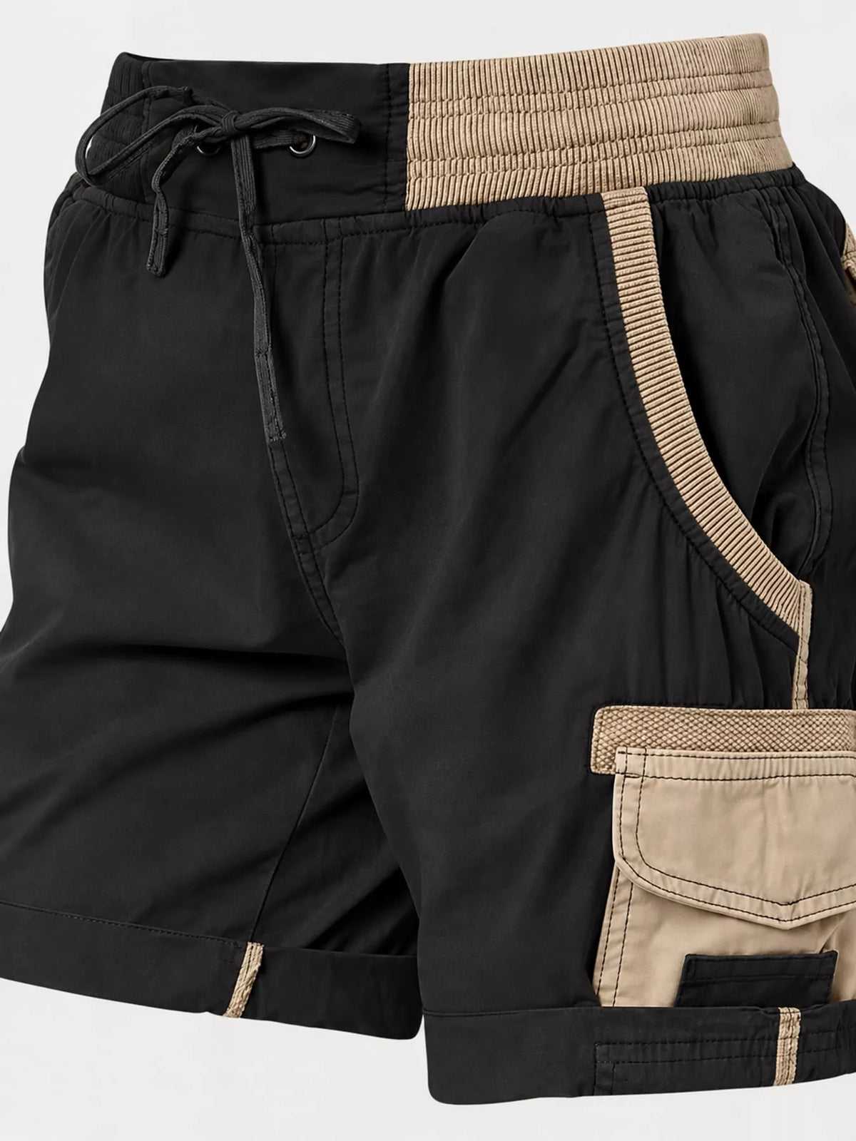 Full Size Drawstring Cargo Shorts Plus (60)