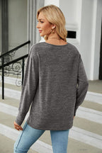 V-neck Long Sleeve T-shirt (9)