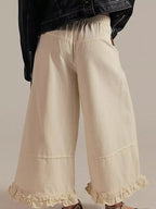 Wide-leg Ruffle Hem Jeans (10)