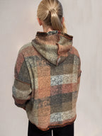 Full Size Plaid Dropped Shoulder Fleece Hoodie Plus (4)