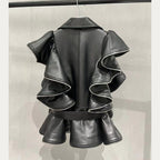 Sheepskin Leather Vest Heavy Work Coat photo 1