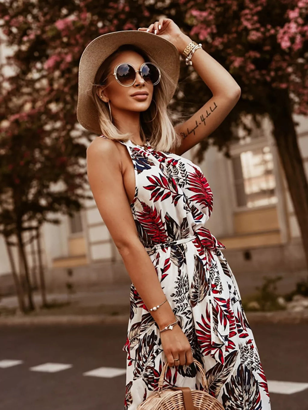 Printed Sleeveless Maxi Dress (9)