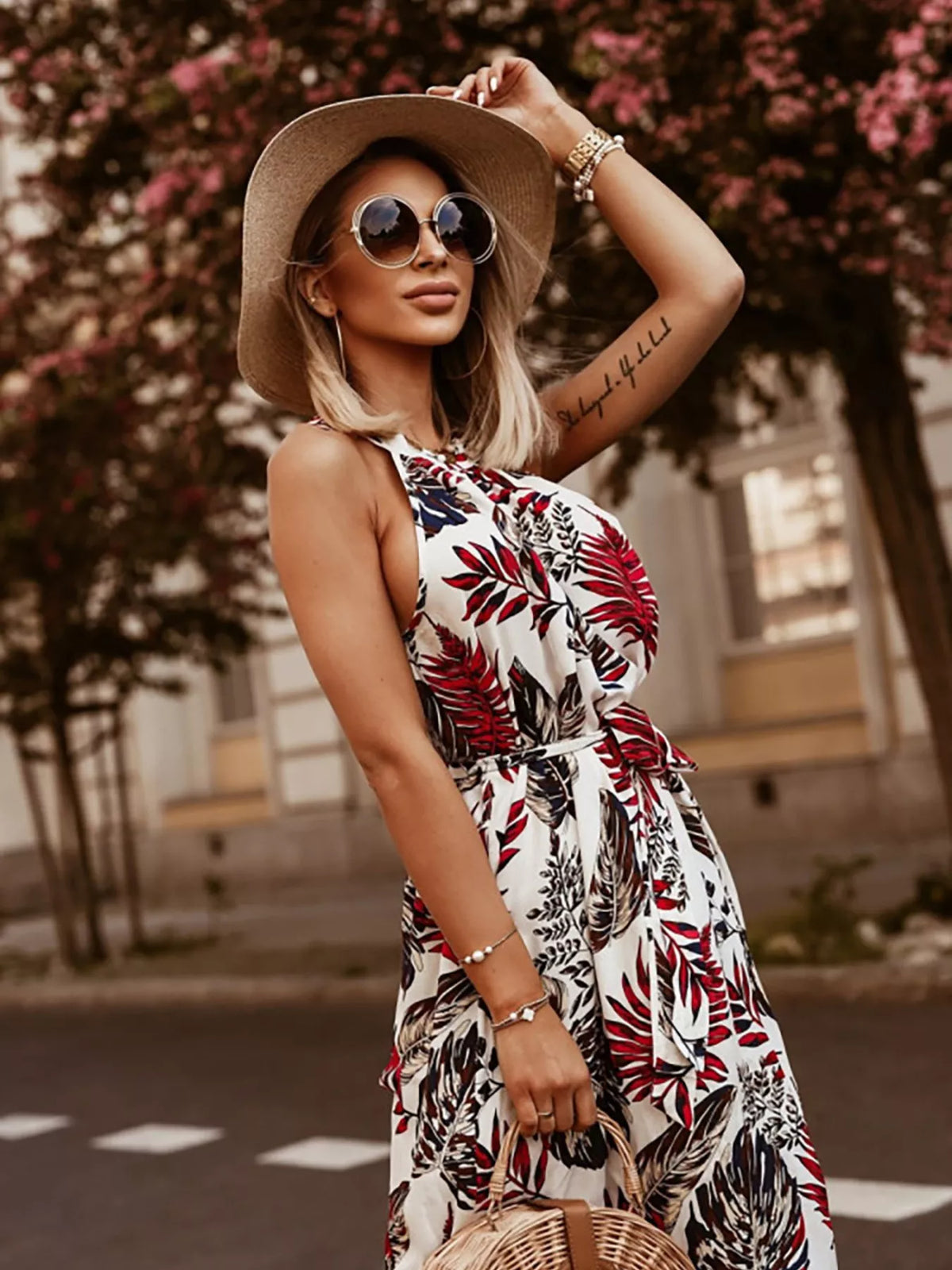 Printed Sleeveless Maxi Dress (9)