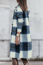 Full Size Plaid Button Up Lapel Collar Coat (17)
