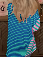 Colorful Striped Oversized T-shirt (3)