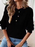Ribbed Button Detail Long Sleeve T-shirt (10)