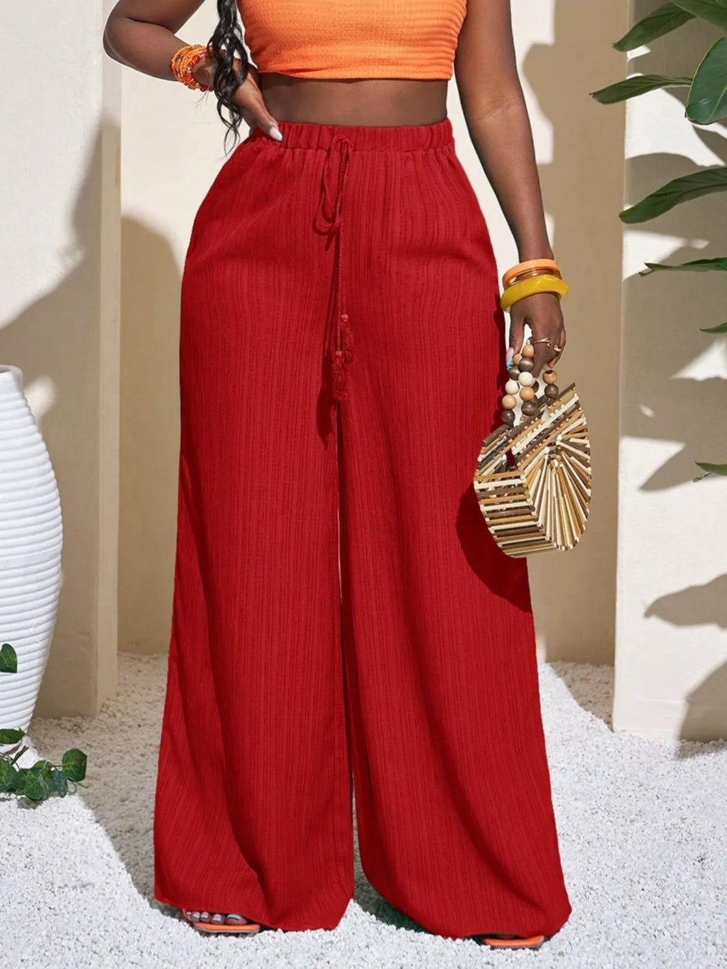 Wide-leg Pants Drawstring (13)