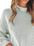 Stripe Dropped Shoulder Sweater (5)