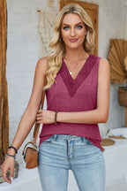 Lace Detail V-neck Tank (33)