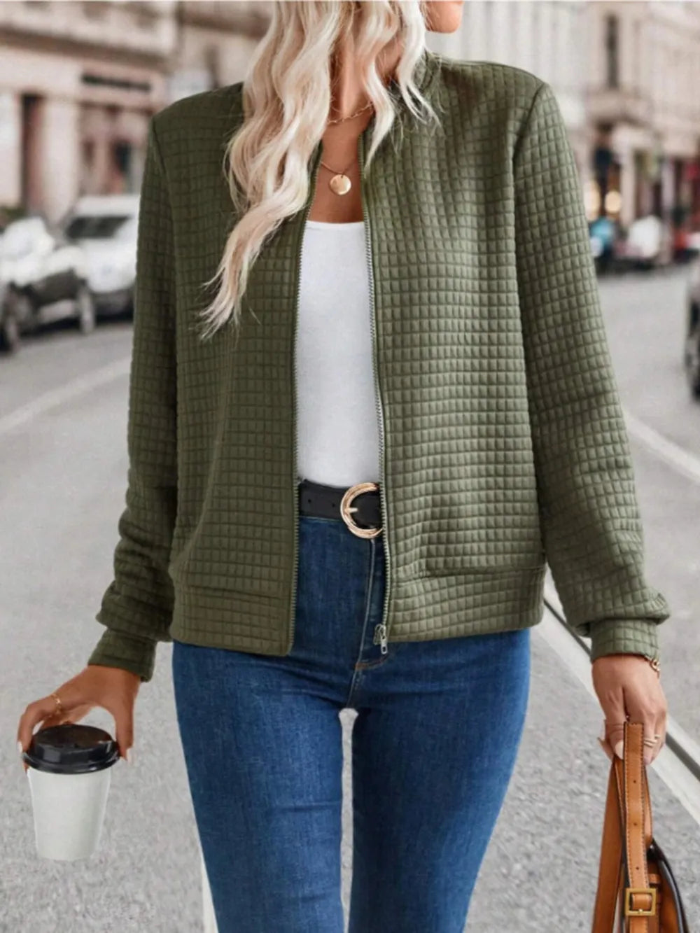 Zip Up Long Sleeve Jacket (3)