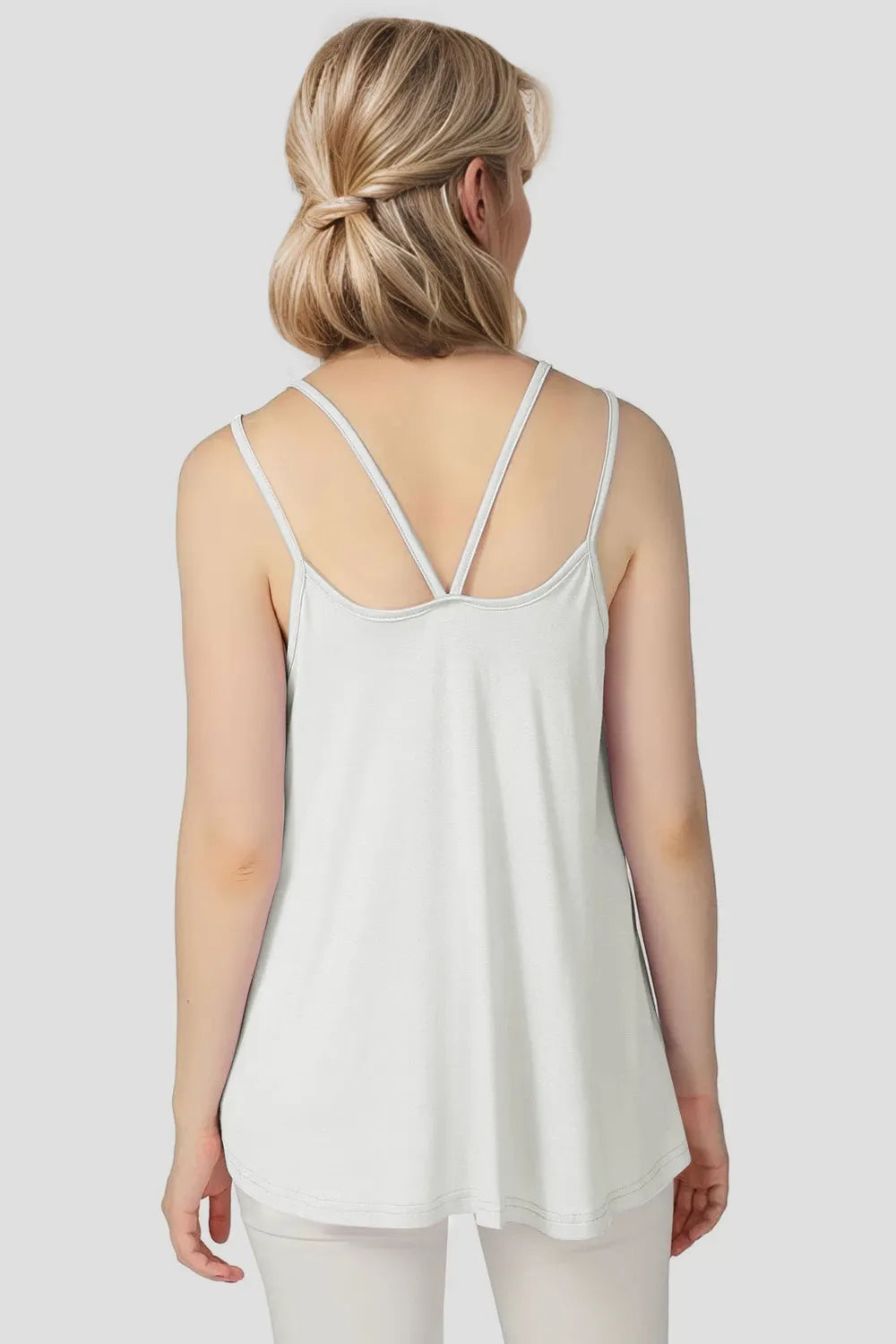 Bamboo Scoop Neck Double Spaghetti Straps Cami (12)