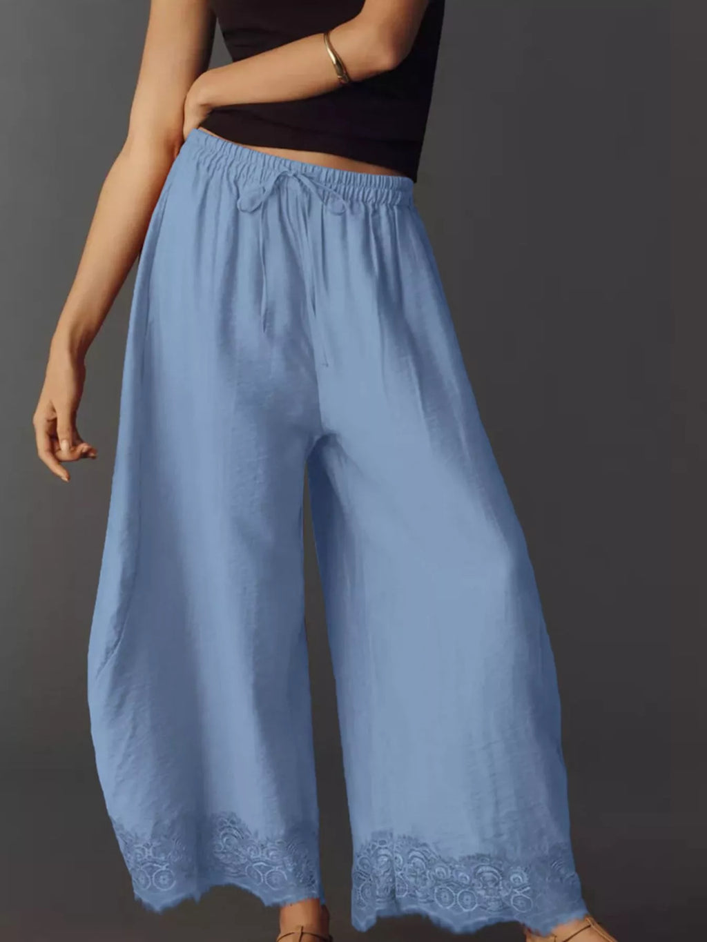 Drawstring Wide Leg Pants (3)