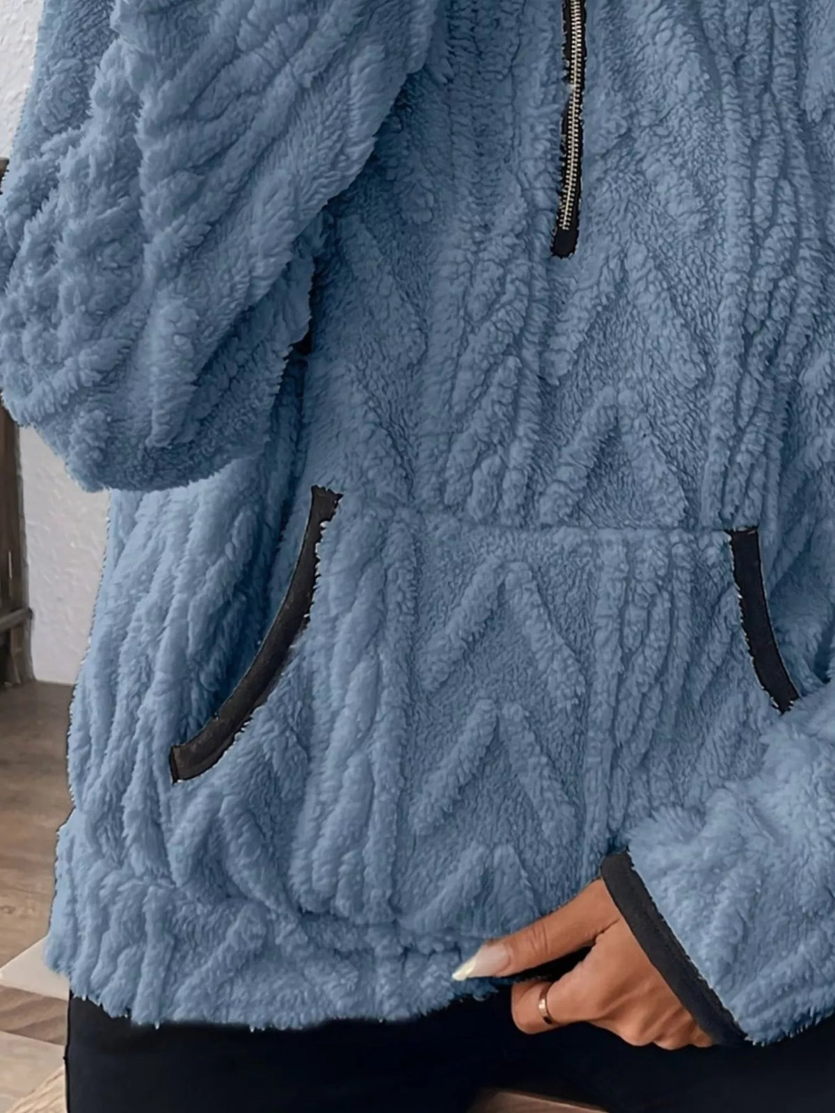 Full Size Fleece Half Zip Sweatshirt Plus (18)