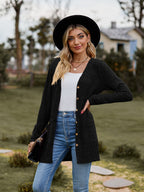 Ribbed Button-up Cardigan Pockets (6)