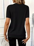 Half Zip Short Sleeve Top (5)