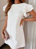 Ruffled Layered Short Sleeve Mini Dress (2)
