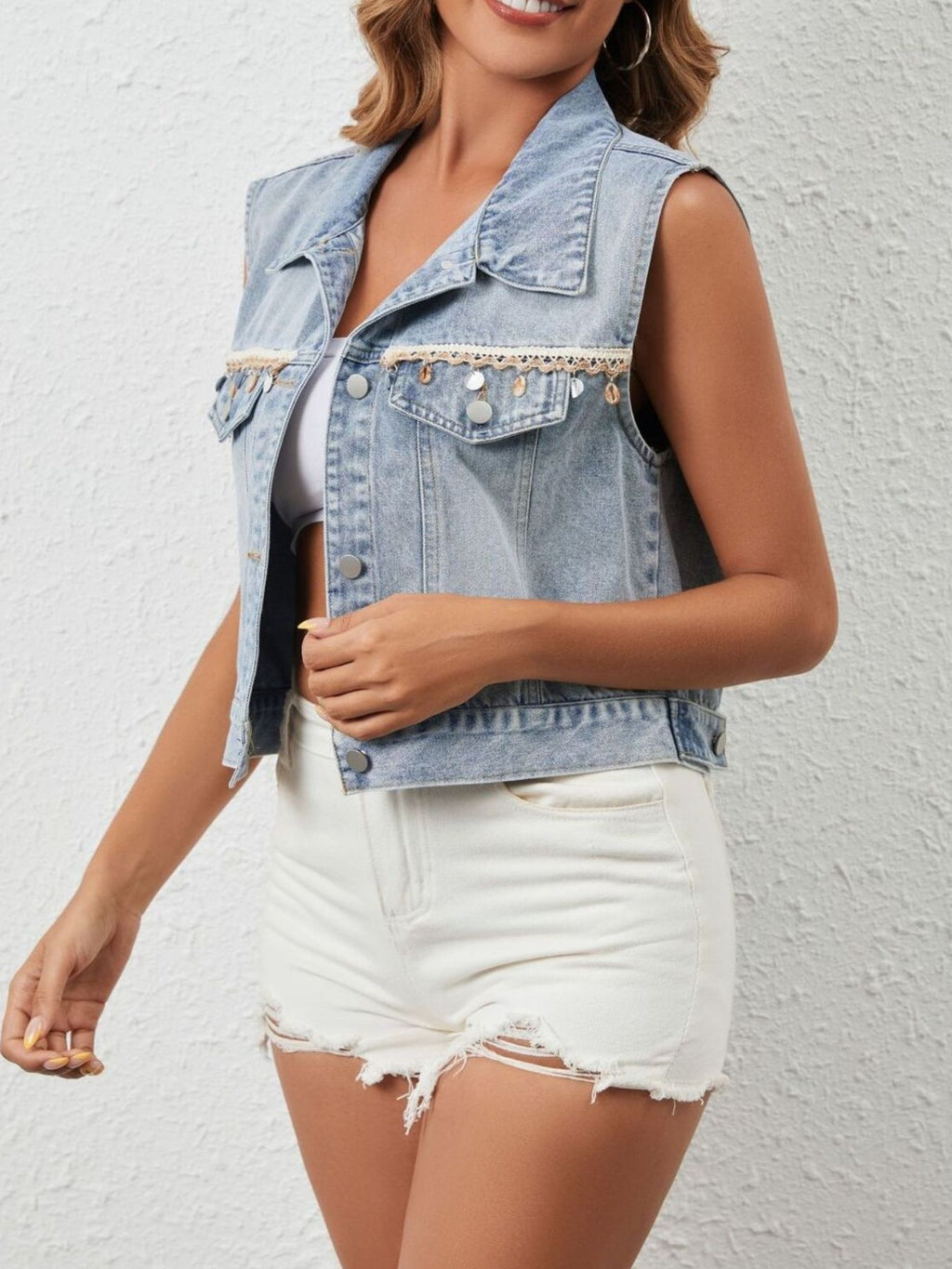 Button Up Denim Vest (5)