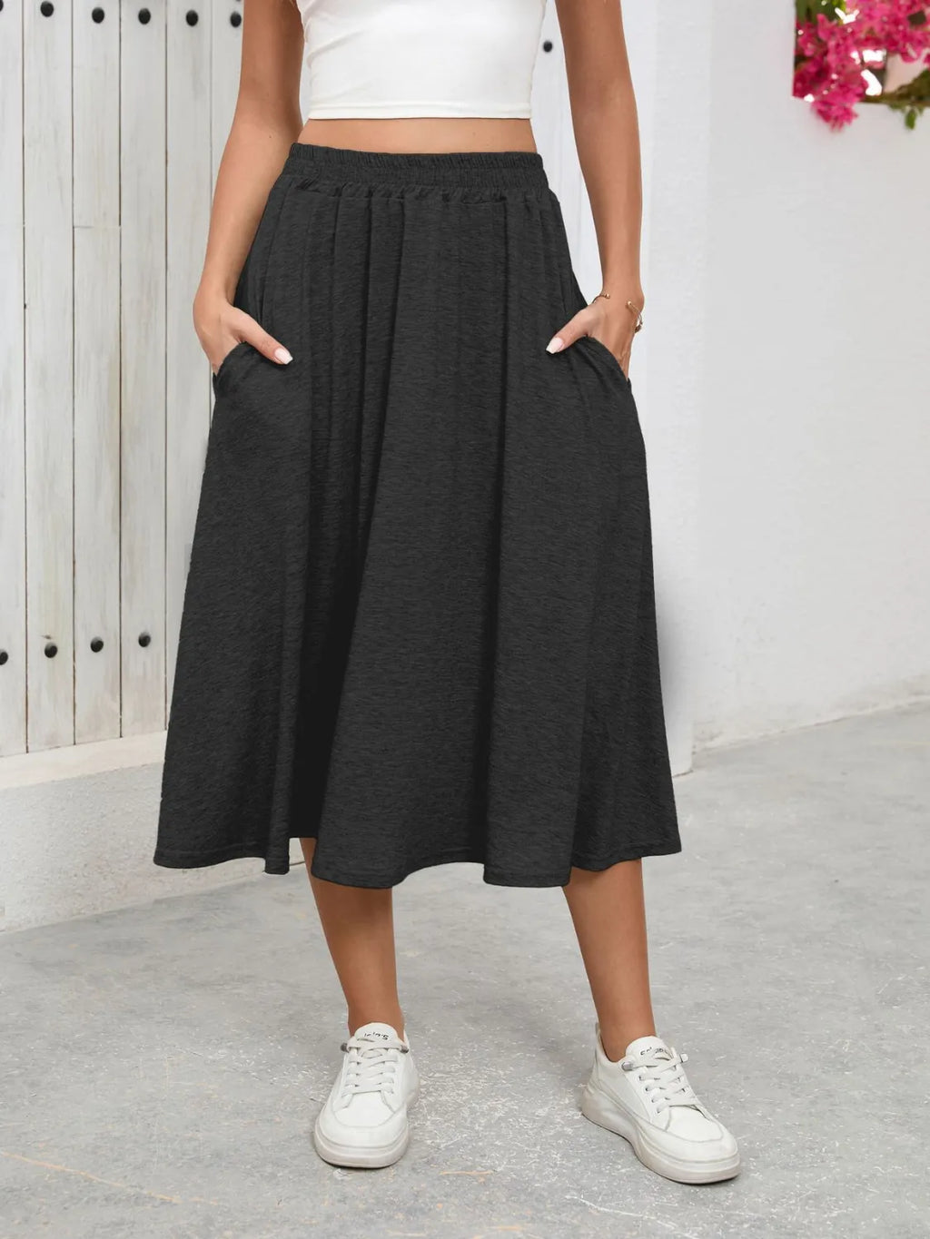 Elastic Waist Skirt Pockets (15)