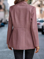 Slim Fit Open Front Blazer (12)