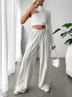 Elastic Waist Wide Leg Pants (4)