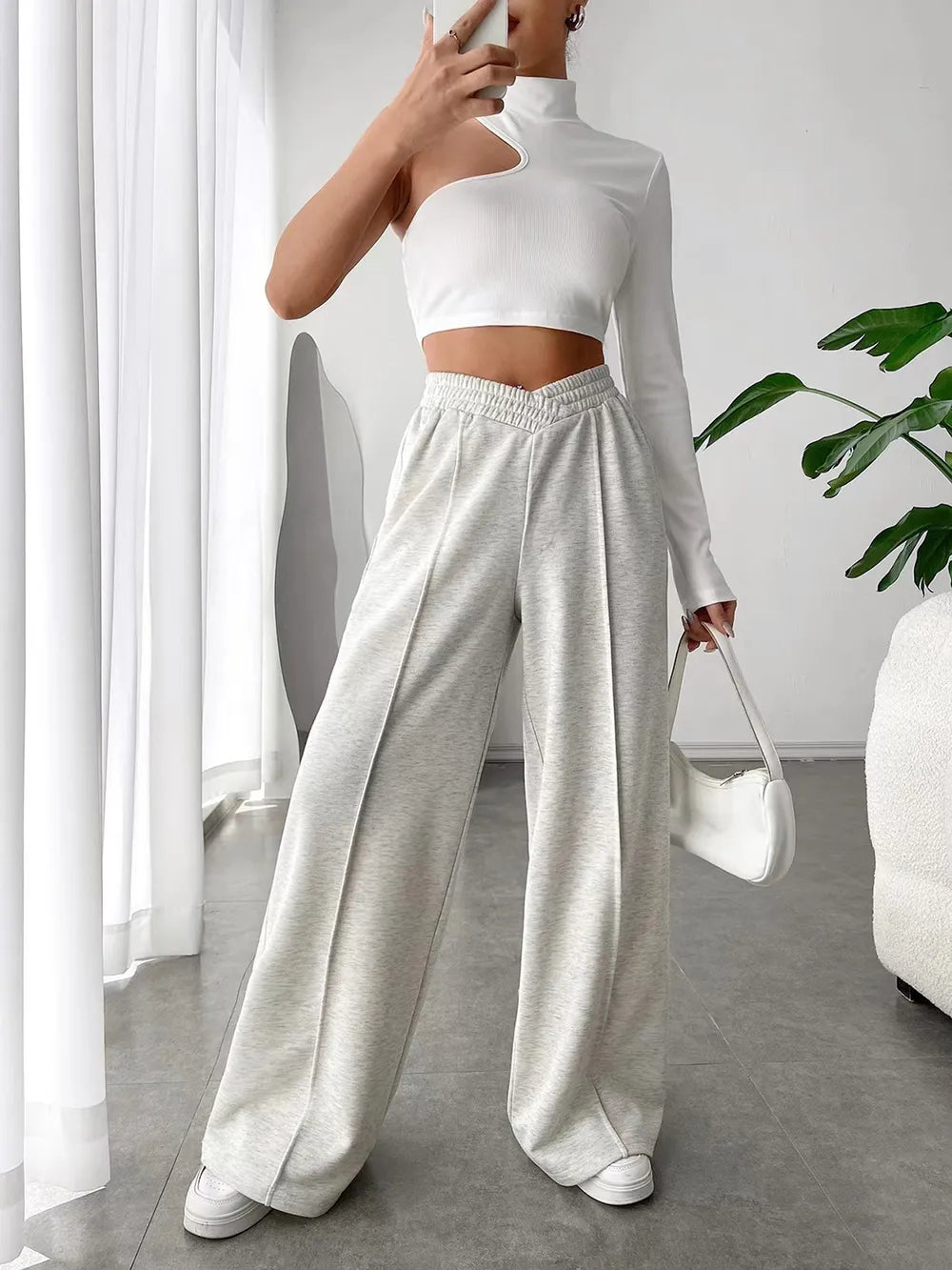 Elastic Waist Wide Leg Pants (4)
