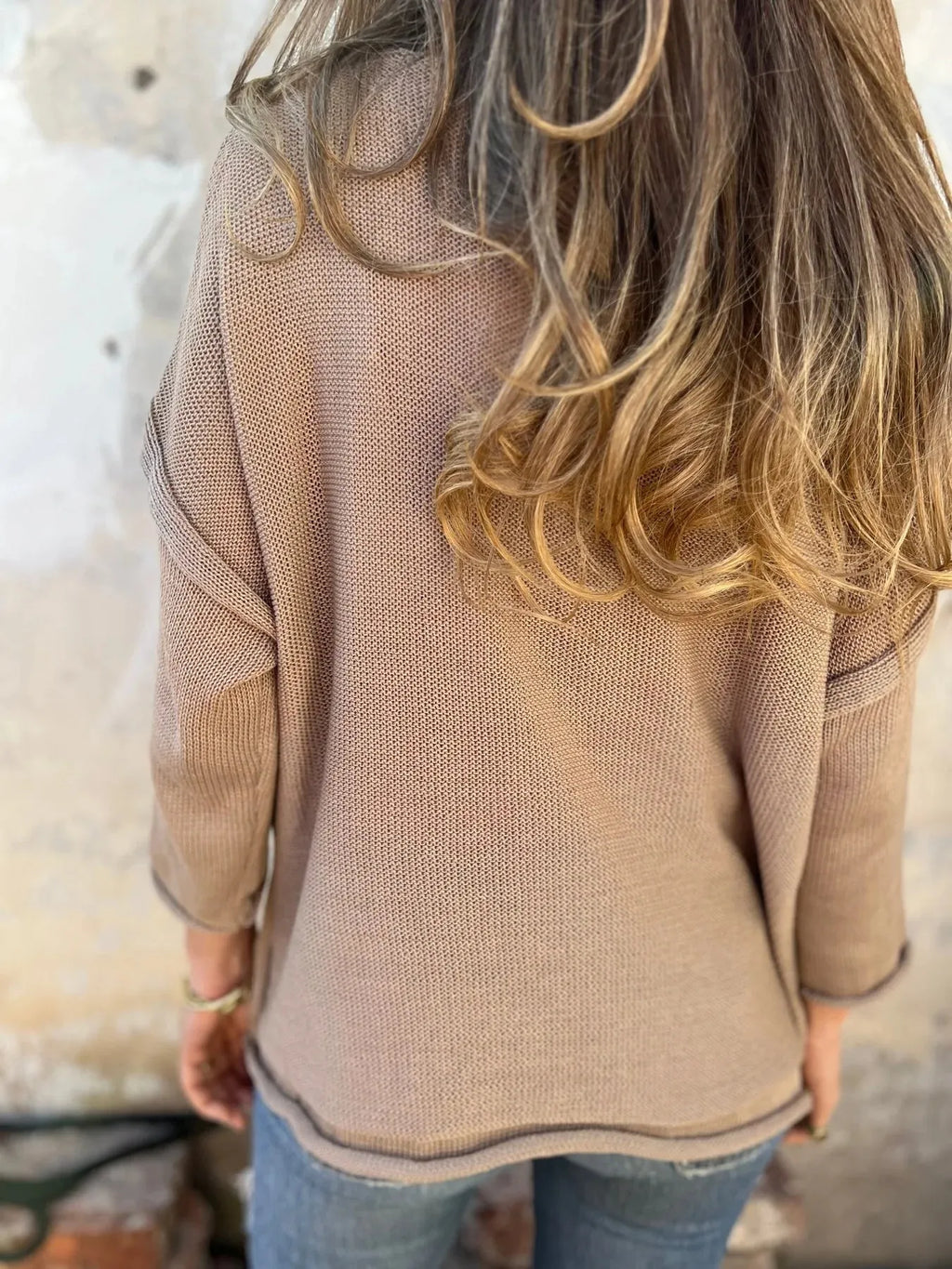 Full Size Casual V-neck Knit Sweater Plus (2)