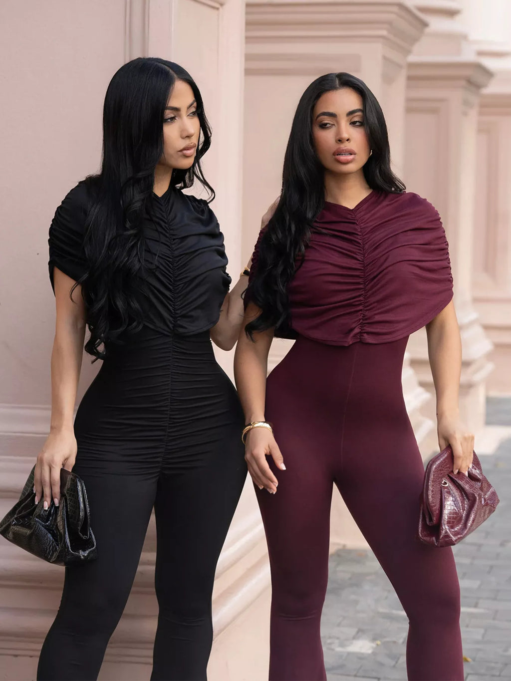 Ruched Flare Leg Jumpsuit (8)
