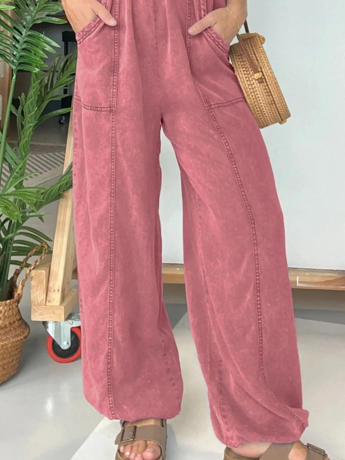 Full Size Wide Leg Spaghetti Strap Jumpsuit Plus (3)