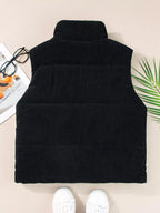 Corduroy Zip Up Vest Coat (6)