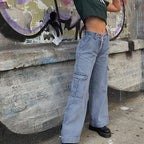 Denim Straight Leg Pants photo 10