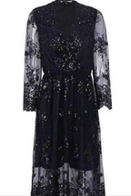 V-neck Sequined Dress photo 4