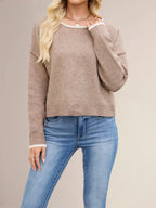 Round Neck Dropped Shoulder Sweater (10)