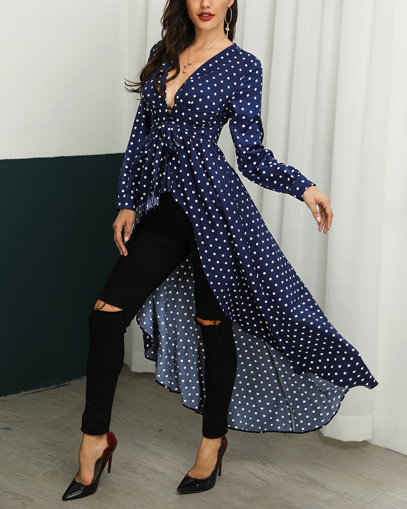 Long Sleeve Polka Dot Dress photo 4