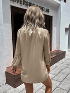 Notched Neck Balloon Sleeve Shirt (14)