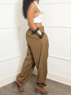Elastic Waist Loose Fit Pants (7)