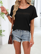Lace Trim Short Sleeve T-shirt (16)