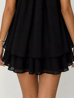 Halter Neck Chiffon Mini Dress (28)