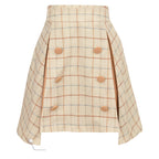Woolen Skirt Plaid variant CJNSXZQZ01311-Khaki-M|CJNSXZQZ01311-Khaki-S|CJNSXZQZ01311-Khaki-L