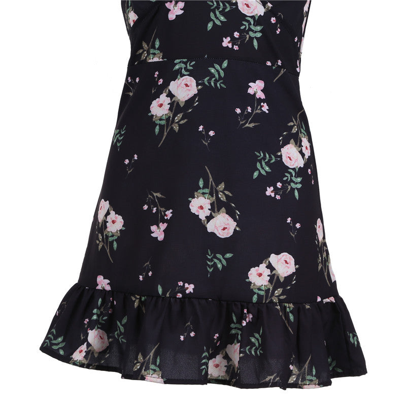 Printed V-neck Dress photo 3