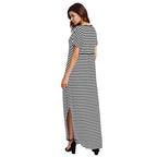 Striped V-neck Dress photo 2
