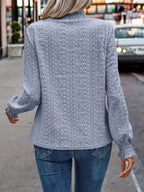 Eyelet Long Sleeve Blouse (5)
