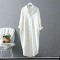 Shirt Dress variant CJNSSYLY10375-White-L|CJNSSYLY10375-White-S|CJNSSYLY10375-White-2xl|CJNSSYLY10375-White-XL|CJNSSYLY10375-White-M