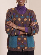 Full Size Polka Dot Button Down Cardigan Plus (4)